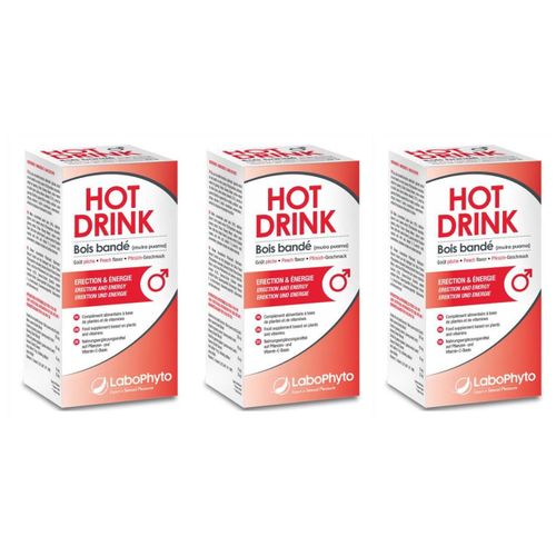 Labophyto Lot De 3 Boissons Aphrodisiaque Pour Homme Hot Drink - 250ml 
