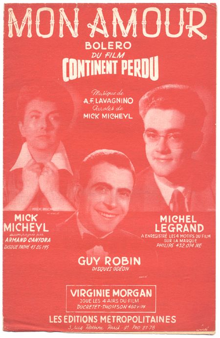 Mon Amour Du Film Continent Perdu 1955 Michel Legrand Mick Micheyl Rakuten