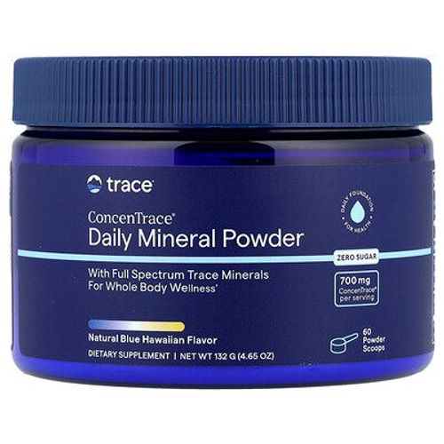 Trace, Concentrace®, Poudre Minérale Quotidienne, Arôme Hawaïen Bleu Naturel, 132 G 