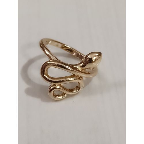 Bague Métal Doré,Serpent Stylisé ,Taille 16.88 Mm