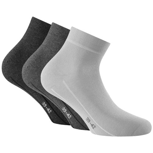 Rohner - Rohner Basic Sneaker Plus 3er Pack - Chaussettes Multifonctions Taille 35-38, Gris