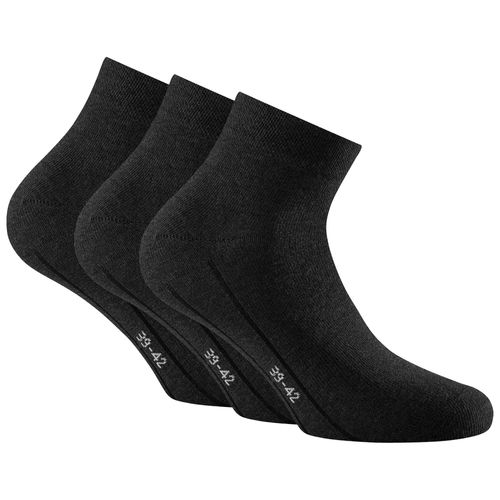Rohner - Rohner Basic Sneaker Plus 3er Pack - Chaussettes Multifonctions Taille 35-38, Noir