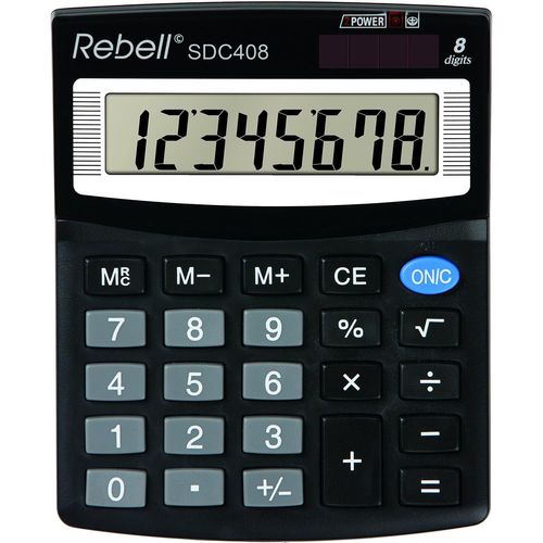 Rebell Calculatrice de bureau SDC 408, noir