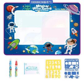 Tapis de gribouillage à l'eau 100x80cm, tapis de gribouillage magique, tapis de coloriage, planche à dessin, jouets éducatifs pour garçons et filles de 2 à 7 ans--YJ23502-Space