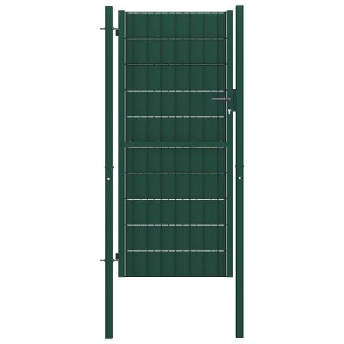 Prolenta Premium - Portail De Clôture Pvc Et Acier 100x204 Cm Vert