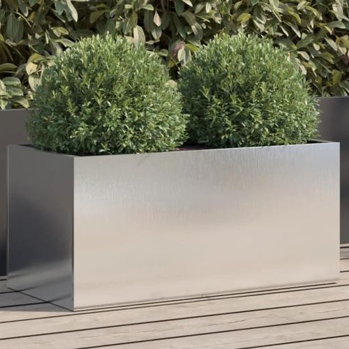 Prolenta Premium - Jardinière Argenté 62x30x29 Cm Acier Inoxydable