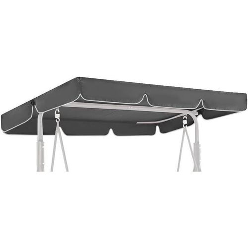 lbgwp60-Toit De Balancelle 200 X 120 - Housse De Toit Résistante Pour Balancelle - Toit Pare-Soleil Imperméable Pour Balancelle De Jardin - Toit Gris Pour Balancelle Suspendue