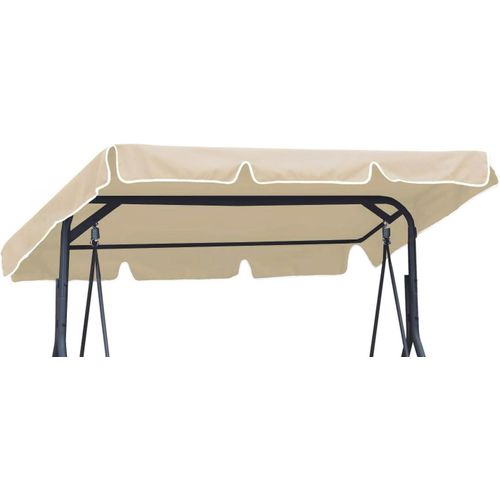 Lbgwp60-Toit De Rechange Pour Balancelle Canopée Pour Balancelle De Jardin Balançoire Soleil Toit Résistant Au Soleil Taille 210 X 145 Cm Beige [101]
