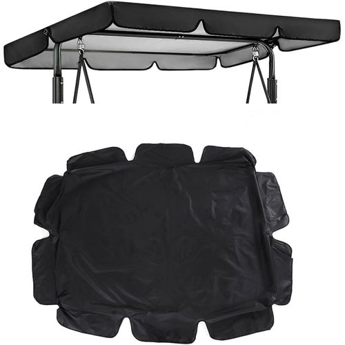 lbgwp60-Toit De Balancelle,249X185Cm Auvent Universel Pour Balancelle Hollywoodienne,Tissu Oxford 210D Imperméable Protection Uv Bâche De Toit Pour Balancelle De Jardin,Pour 3 Places