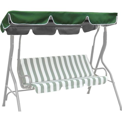 lbgwp60-Toile De Rechange Pour Balancelle, 195 X 125 Cm Toit De Remplacement For Balançoire, Imperméable Et Résistant Protection Uv Toit Pare Soleil Pour Balancelle De Jardin, Tissu Oxford, Vert Fonc