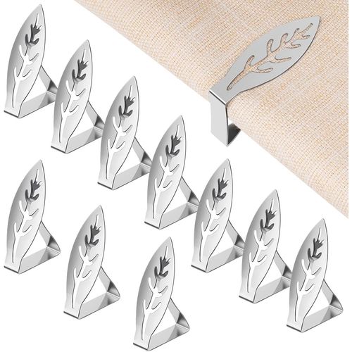 Lbgwp60-Lot De 10 Pinces À Nappe En Acier Inoxydable Pour Plateaux De Table Épais, Support De Nappe Pour Table De Jardin, Restaurant, Salle À Manger Familiale, Extérieur