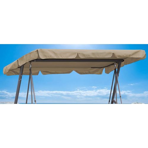 Lbgwp60-Toit De Balancelle 210 X 145 Cm Beige Impermeable | Toile De Rechange Pour Balancelle 3 Places Universelle Uv 50