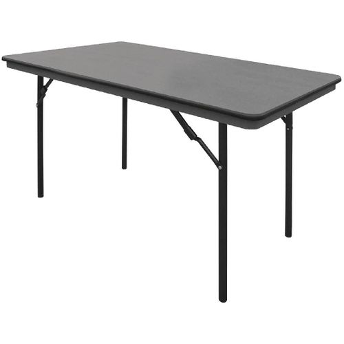 Lbgwp60-Cha En Chêne Avec Dossier Croisé Métal Couleur Sable En Abs 4 Pieds, Gris, Taille 750 (H) X 1220 (L) X 610 (P) Mm, Table Mobile Intérieure Et Extérieure, Gc594