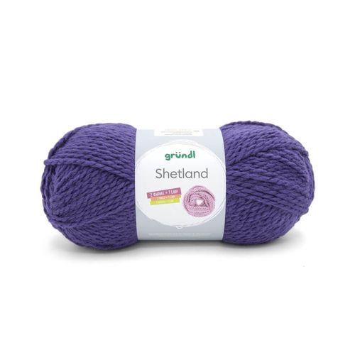 Pelote De Laine À Tricoter Shetland - 100gr - Grundl. Color : 17 Violet