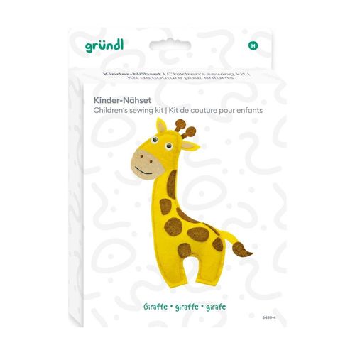 Kit De Couture Enfant ¿ Girafe En Feutrine ¿ Gründl Taille : 17 X 10 Cm. Color : Jaune