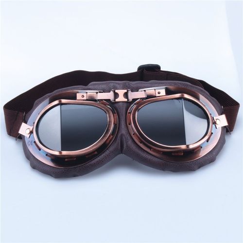 Lunettes De Pilote De Moto Rétro,Lunettes De Scooter,Casque De Motocross,Lunettes De Pilote De La Seconde Guerre Mondiale,Lunettes Tout-Terrain,Hurbike,Jet Vintage - Type Gray Lens