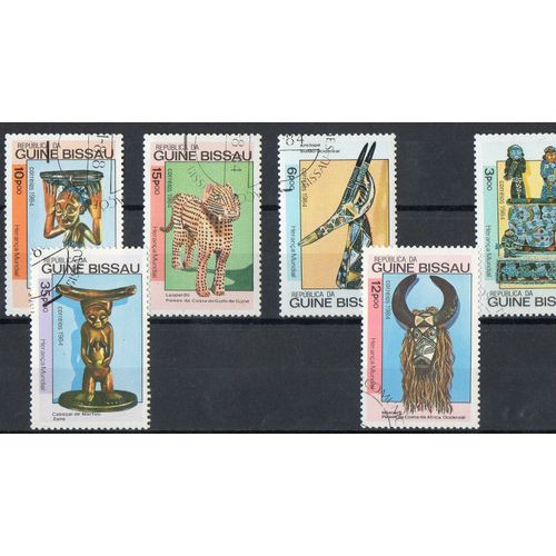 Guinée-Bissau Timbres Divers : Masques Et Sports