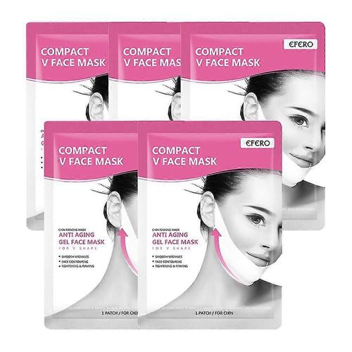 Masques Visage Gainants En V Masque Hydrogel Collagène Liftant Bande Anti-Âge Et Anti-Rides - Sangle Réductrice De Double Menton - Contouring, Amincissement Et Fermeté 