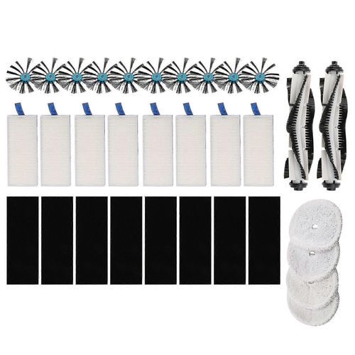 Kit de pièces de rechange pour balai microfibre, filtre Hepa et brosse
