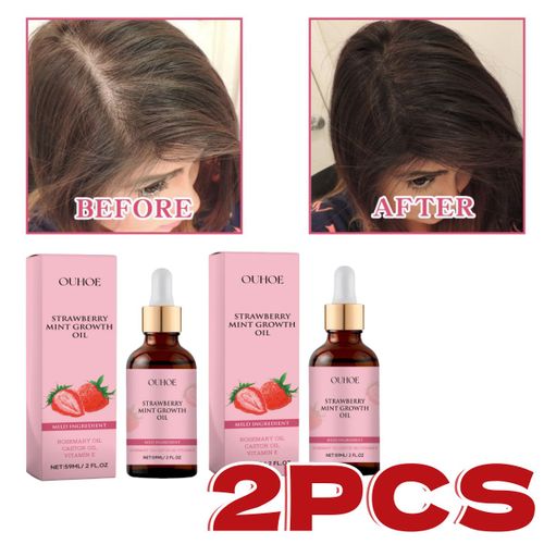 2pcs Soin Des Cheveux Huiles Essentielles, Nourrissant Souplesse, Rafraîchissant Éclat 