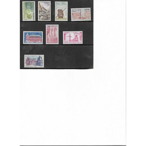 8 Timbres Neufs Monuments France 1979