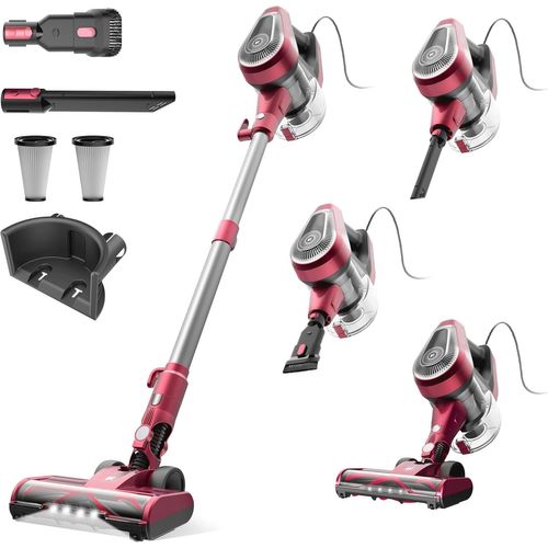 C8 Aspirateur Balai Avec Fil, 600W/60Kpa Aspirateur Balai Puissant Avec Recharge Murale, Cable De 7 M, Brosse Anti-Emmêlement,1,5L Aspirateur Balai Pour Tapis,Sols Durs,Poils D'Ani[ASP6180018]