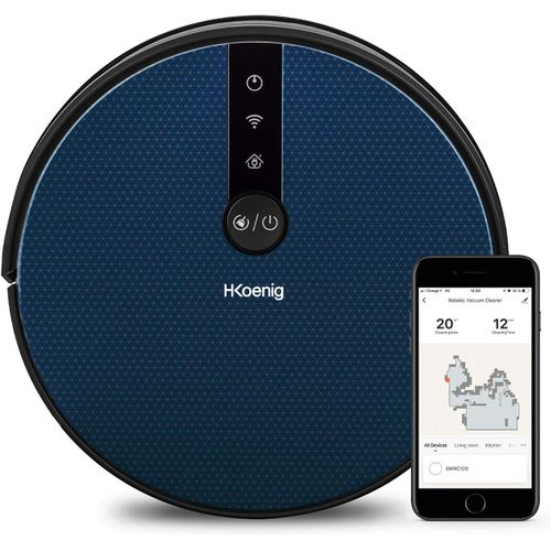 Swrc120 Aspirateur Robot Watermop Gyro+ Haute Performance Avec Wifi, Autonomie De 100 Min, Détection D'Obstacles Et De Vide, 4 Programmes, Niveau Sonore 56 Db, Filtre Hepa[ASP6180836]