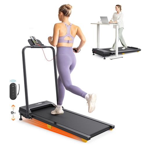 Tapis De Course Sysuro S1l Mix, Moteur 2,5 Cv, Vitesse De 0,6 À 6,2 Mph, Mode Hiit, Inclinaison 9 %, Bande De Course 5 Couches, Silencieux < 45 Db, Pliable