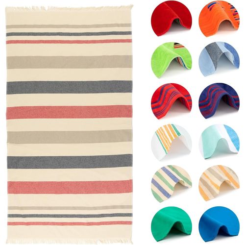Pareo Léger Sada Rouge 90x170 Cm Fouta De Plage En Coton Séchage Rapide, Compacte Et Douce Idéale Pour Voyage, Piscine Ou Été Fabriquée Au Portugal[Gra10335]