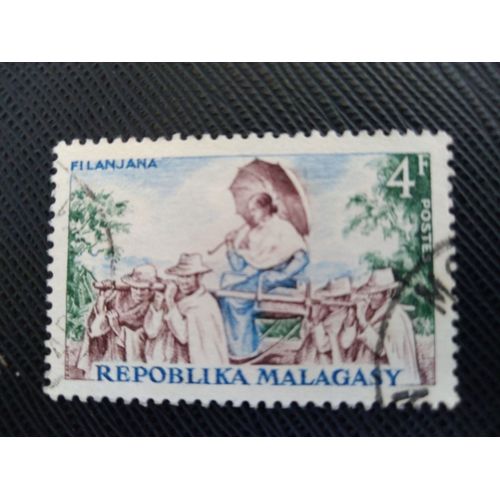 Timbre Madagascar Y T 411 Histoire De La Poste - Litière 1966 (010609 )