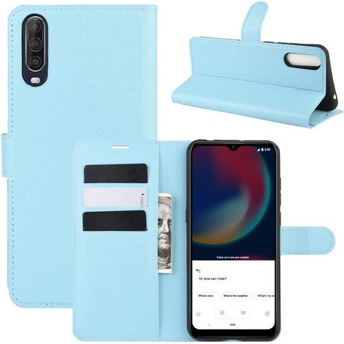 Coque Wiko View 4 / View 4 Lite, Antichoc Portefeuille Étui Housse En Cuir À Rabat Flip Cover Case Avec Silicone Bumper, Porte Carte, Béquille, Boucle Magnétique Pour Wiko View 4[Coque6183102]