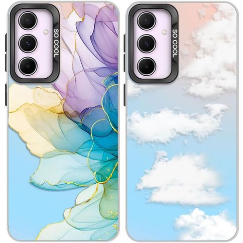 2 Pièces Coque Pour Samsung Galaxy S23 Fe 6,4"", Étui Antichoc De Protection Rigide Rigide Avec Effet Irisé, Poli Trans Mignon Coque Pour Femme[Coque6184935]