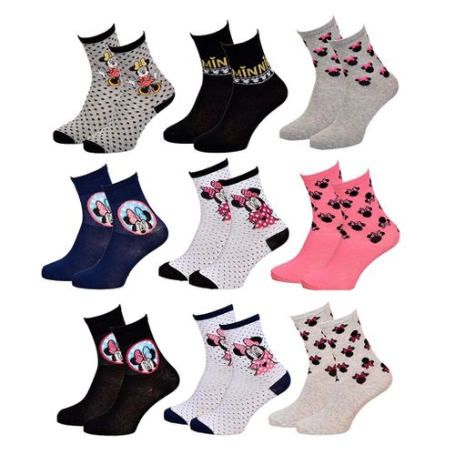 Chaussettes Pack Fille Disney Minnie Pack De 9 Paires Chaussettes Surprise