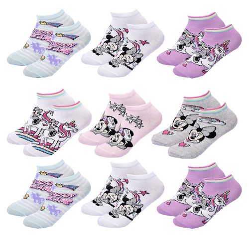 Chaussettes Pack Fille Disney Minnie Pack De 9 Paires Sneaker Surprise
