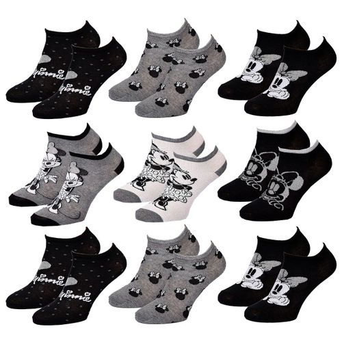 Chaussettes Pack Femme Disney Minnie Pack De 9 Paires Sneaker Surprise