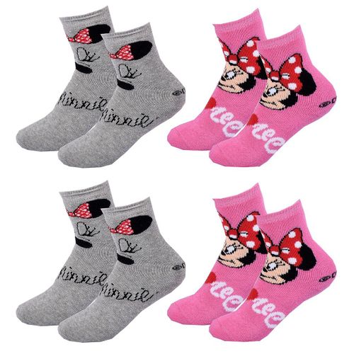 Chaussettes Pack Fille Disney Minnie Pack De 4 Paires Bouclette 0652
