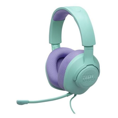 JBL Quantum 100M2 - Micro-casque - circum-aural - filaire - jack 3,5mm - cyan