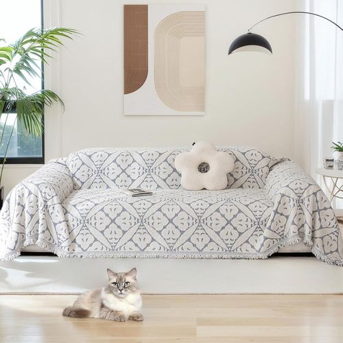 Soft Durable Chenille Reversible Sofa Covers Modern Sofa Protector Universal Furniture Protector For 1 2 3 4 Seater Loveseat Sofas Futon L Corner.[O143]