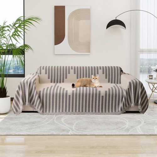 Soft Durable Chenille Reversible Sofa Covers Modern Sofa Protector Universal Furniture Protector For 1 2 3 4 Seater Loveseat Sofas Futon L Corner.[O153]