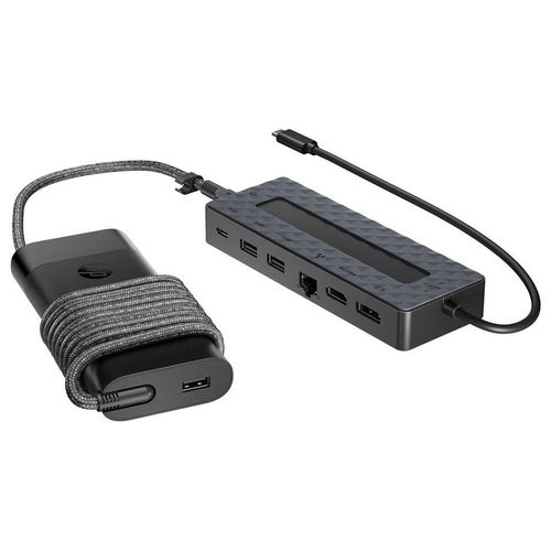 HP Universal - Station d'accueil - USB-C - HDMI, DP - 10Mb LAN - avec chargeur d'ordinateur portable