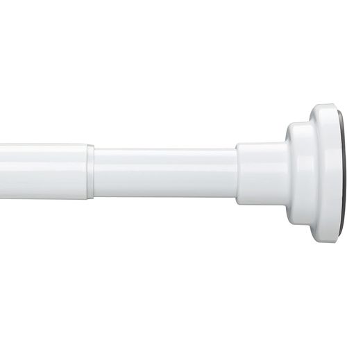 Tringle à rideau de douche,sans perçage,télescopique,76-256 cm,antidérapante,pour fenêtre,cuisine,salle de bain,armoire,blanc