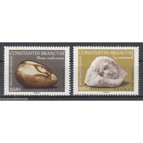France 2006, Très Beaux Timbres Neufs** Luxe, Oeuvres De Brancusi, Yvert 3963 Muse Endormie Et 3964 Le Sommeil.