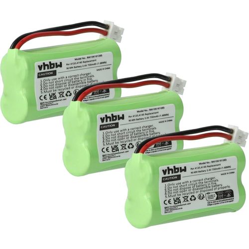 3 x Fixed Phone Batteries (NiMH,700mAh,2.4V) Compatible with Siemens Gigaset A260 Trio,A265,A345
