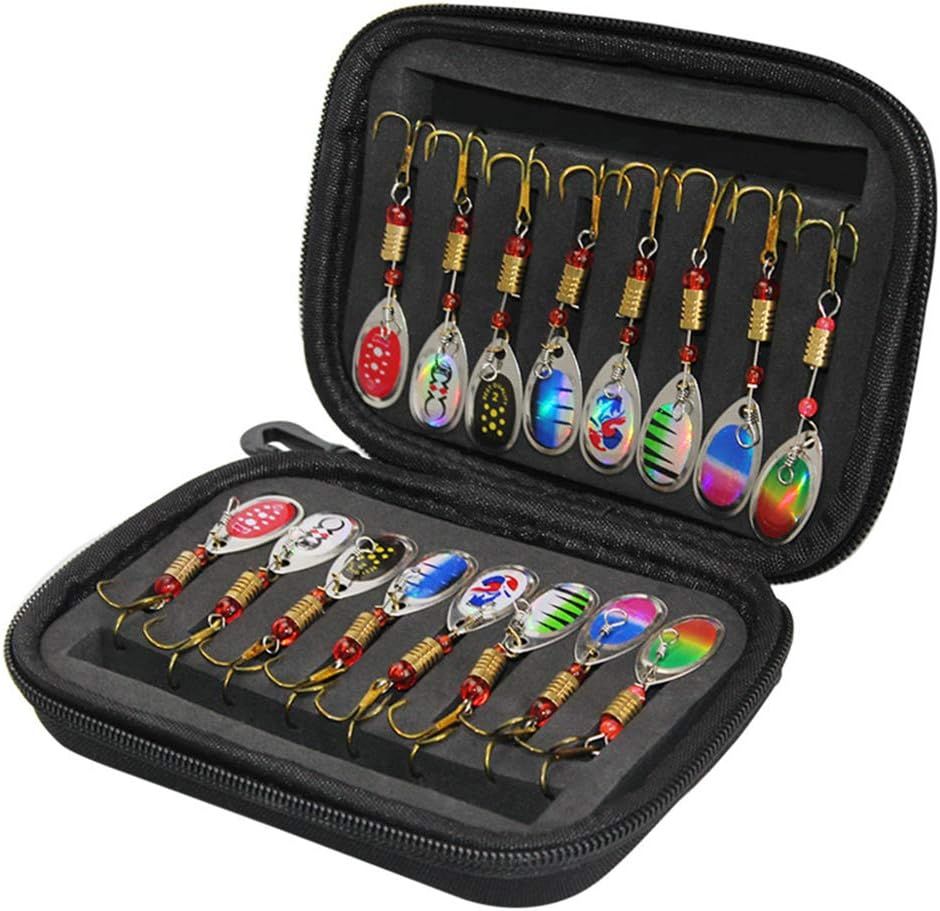 Metal Fishing Lures Spinning Bait Hooks Trible Fish Tackle Trout Salmon Striped Bar,Ideal For Freshwater And Saltwater