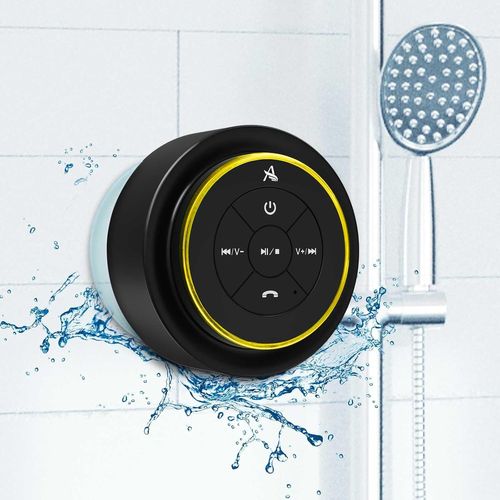 BAERTMY-Petite Enceinte Bluetooth Salle De Bain, Étanche Ipx7, Mini Bluetooth Speaker Avec Micro Et Ventouse Pour, Crystal Sound Et Basse, Autonomie 12 Hrs, Cadeaux Électroniques Pour Homme Femme