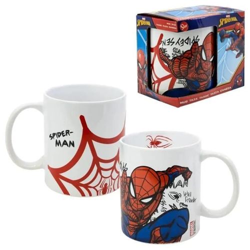 Mug - Stor - Spider-Man - 325 Ml - Céramique - Enfants - Compatible Lave-Vaisselle Et Micro-Ondes