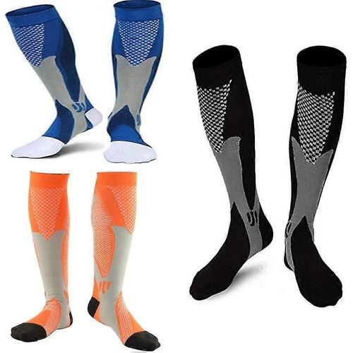 Lot De 3 Paires De Chaussettes De Compression Médicales Pour Hommes, Idéales Pour La Course À Pied, Le Traitement Des ?dèmes Et Des Varices Diabétiques.