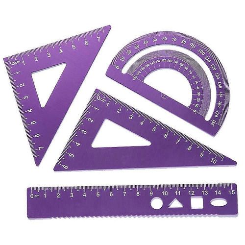 Ensemble De Géométrie Avec Règle Droite Épaisse Et Durable De 15 Cm, Papeterie Mathématique, Cadeau Pour Étudiants Et Enfants
