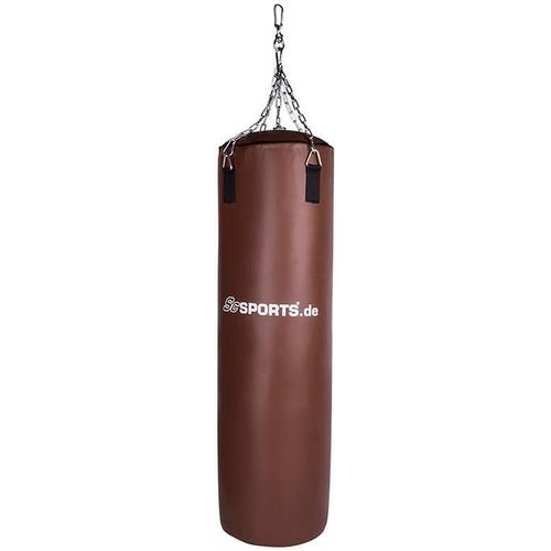 Scsports® Sac De Boxe ? Suspendu, Rempli, Pour Adultes, 30 Kg, 120 Cm, Avec Suspension À Chaîne, Mousqueton, Marron - Punching Bag, Kickboxing, Mma, Muay Thai, Arts Martiaux