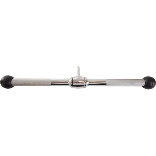 Scsports® Barre De Fixation Pour Câble - Traction À Câble, Chromée, Embouts En Caoutchouc, Charge Max 200 Kg - Fixation Pour Machine À Câble, Barre De Traction Pour Lattes, Musculation